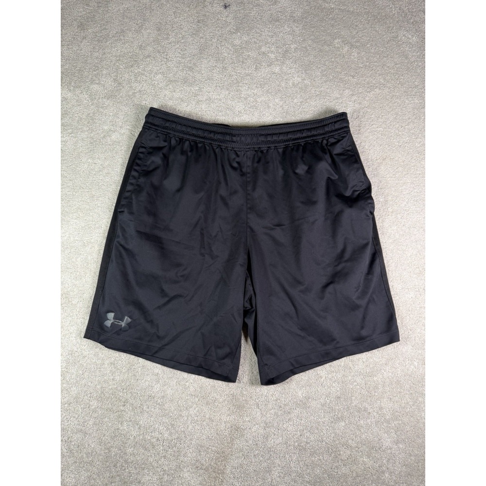 Under Armour Athletic Shorts Size XL Black Loose Fit Elastic Waist Sport Gym